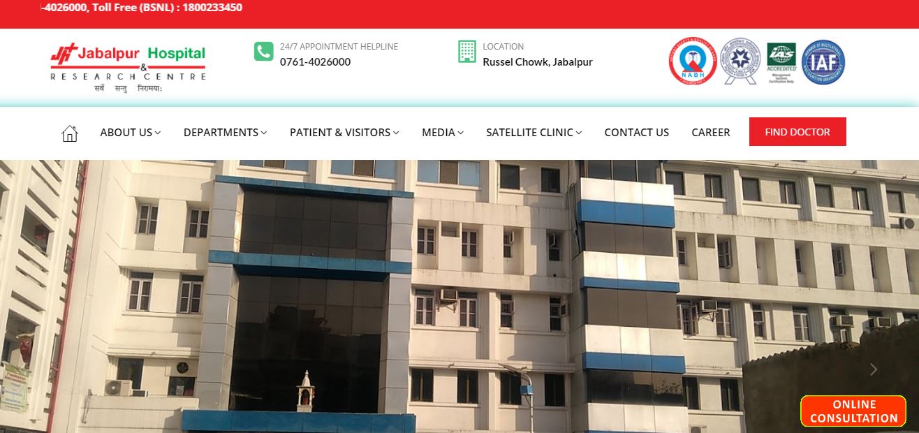 jabalpur hospital website