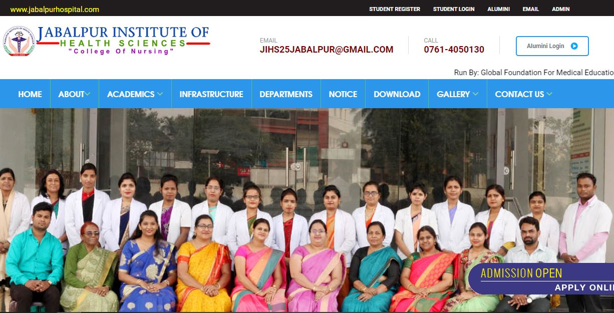 jihs nursing college jabalpur